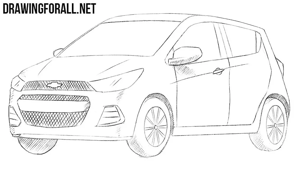 how to draw a chevrolet spark