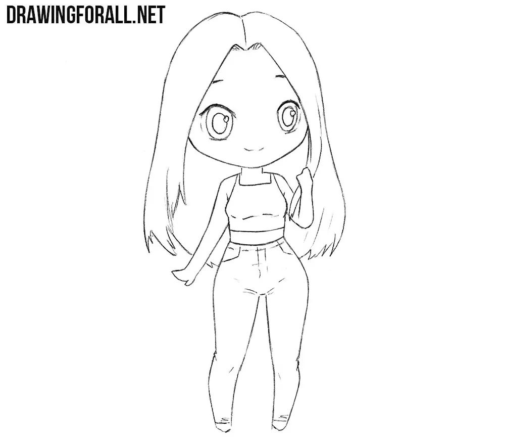 how to draw a chibi girl