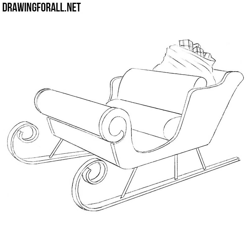 How to Draw Santa's Sleigh