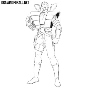 How to draw Cable from Marvel
