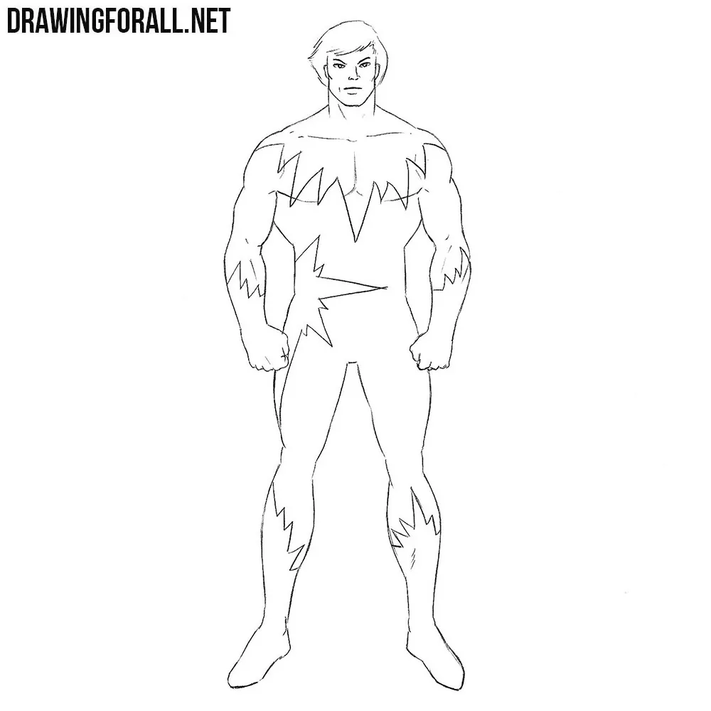 How to Draw North Star from Marvel