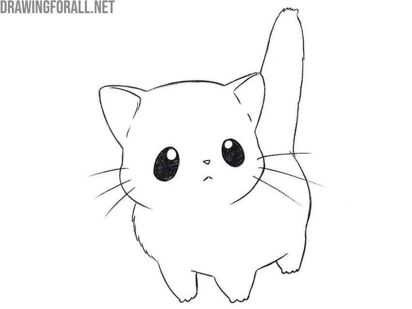 Clean up and trace the chibi cat