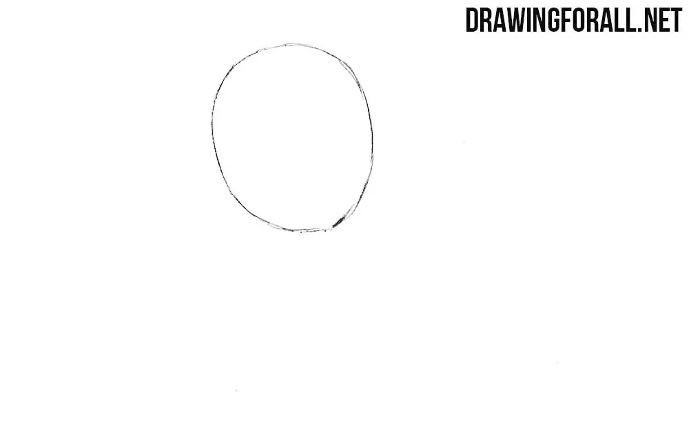 Sketch the head of the chibi superhero