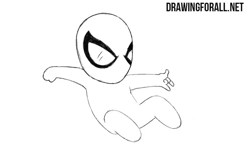 Outline the eyes of the chibi character