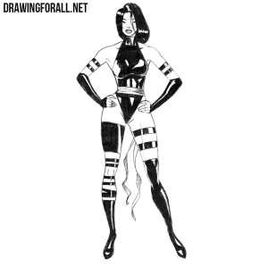 how to draw Psylocke
