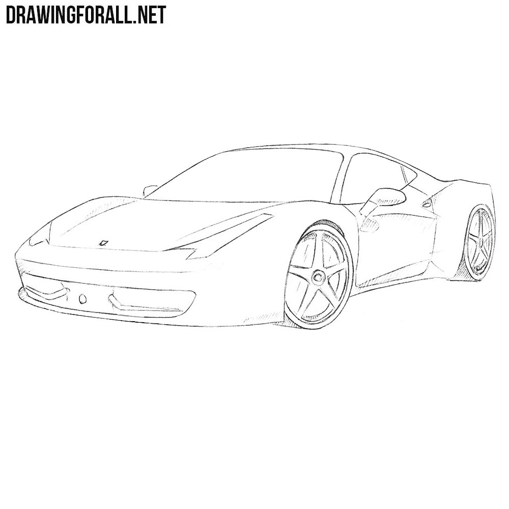 How To Draw A Ferrari 458 Italia Drawingforallnet