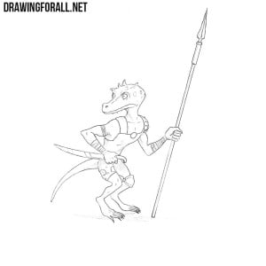how to draw a Kobold