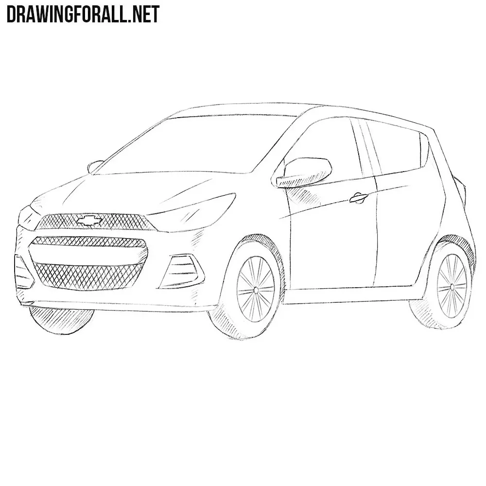 how to draw a chevrolet spark