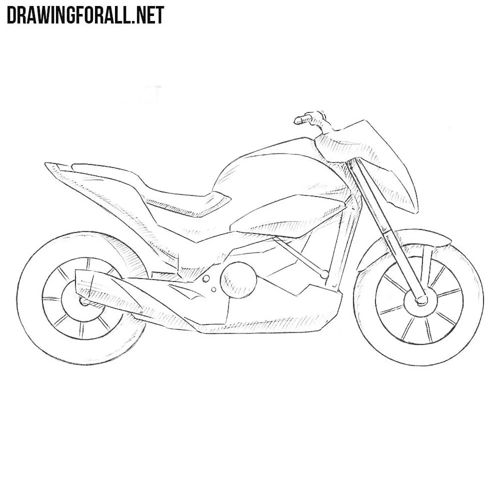 Motorcycle  Drawing Skill