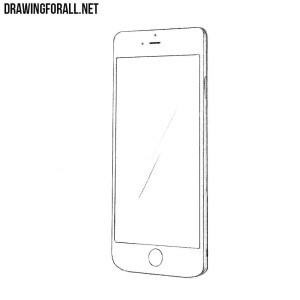 how to draw a phone