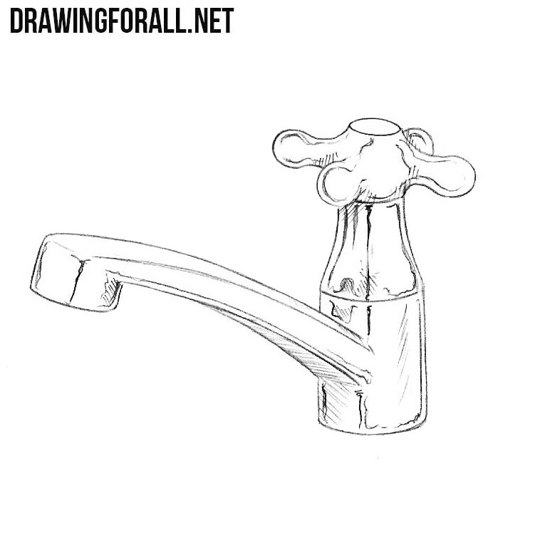 Premium Vector  Water tap for kitchen vector single sketch kitchen faucet