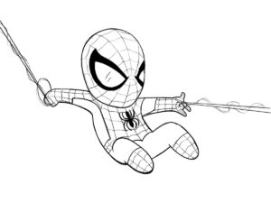 how to draw chibi spider man featured image