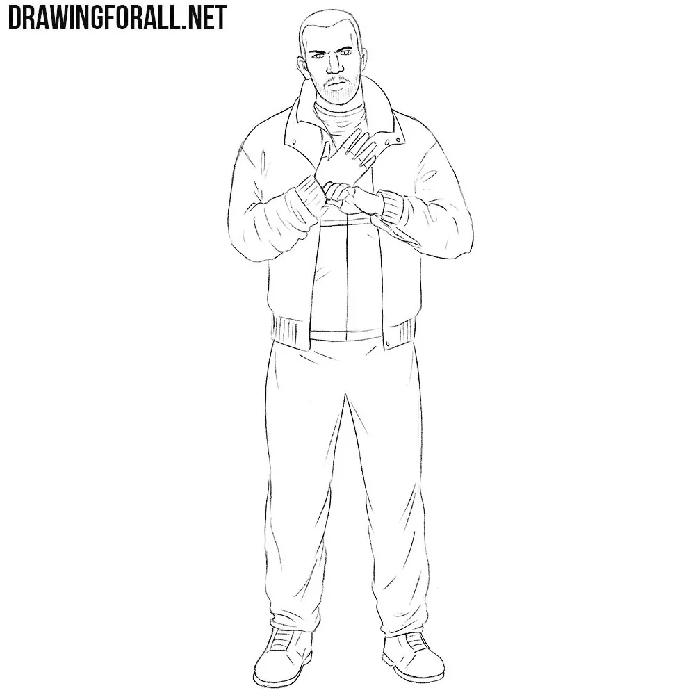 how to draw niko bellic