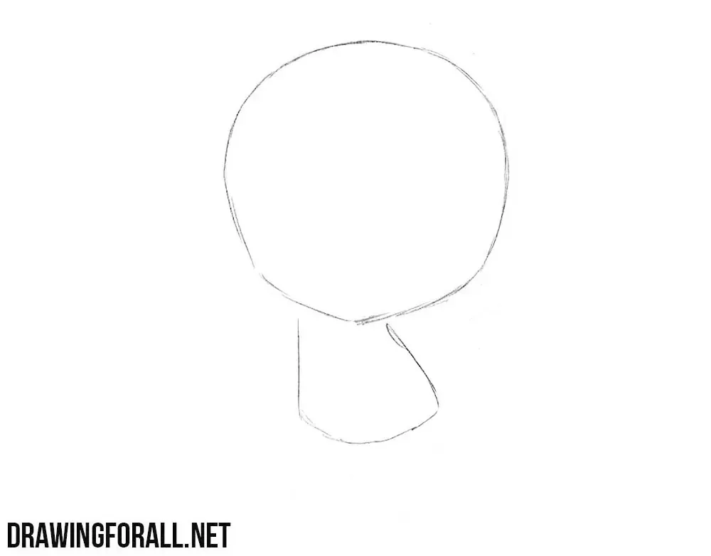 Adding the Neko girl’s small torso beneath the oversized head.