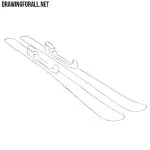 How to Draw Skis