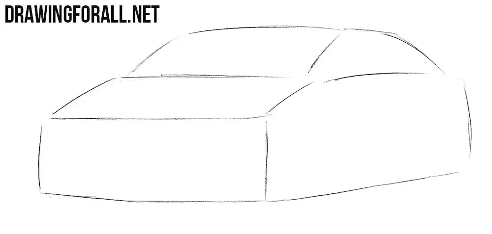 How to draw a Volkswagen Passat CC