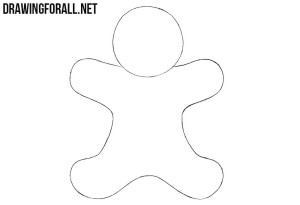 How to Draw a Gingerbread Man | Drawingforall.net