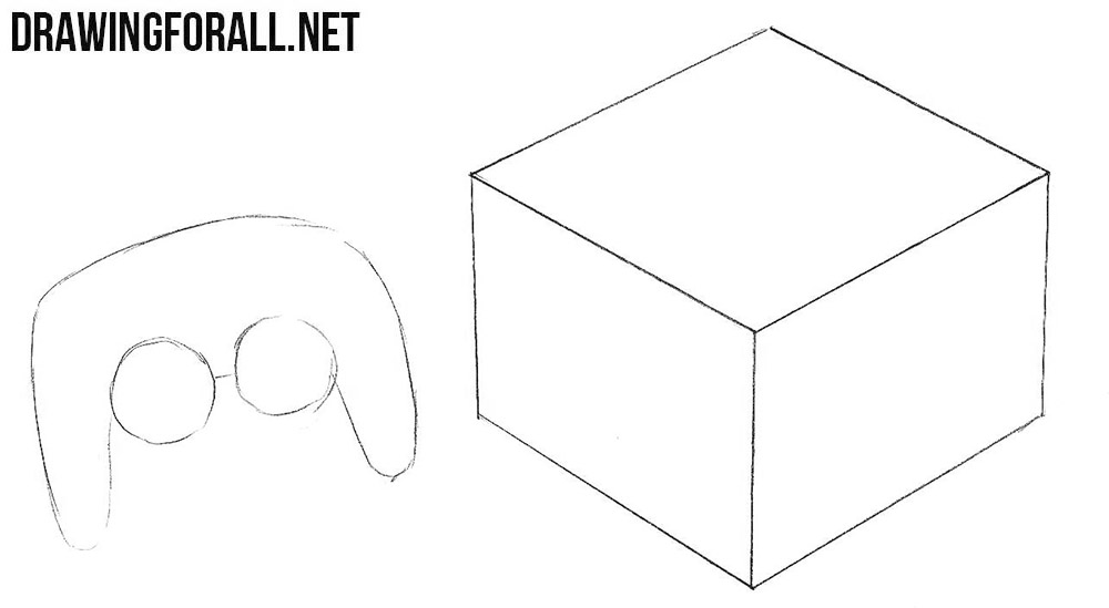 How to draw a Nintendo GameCube step by step