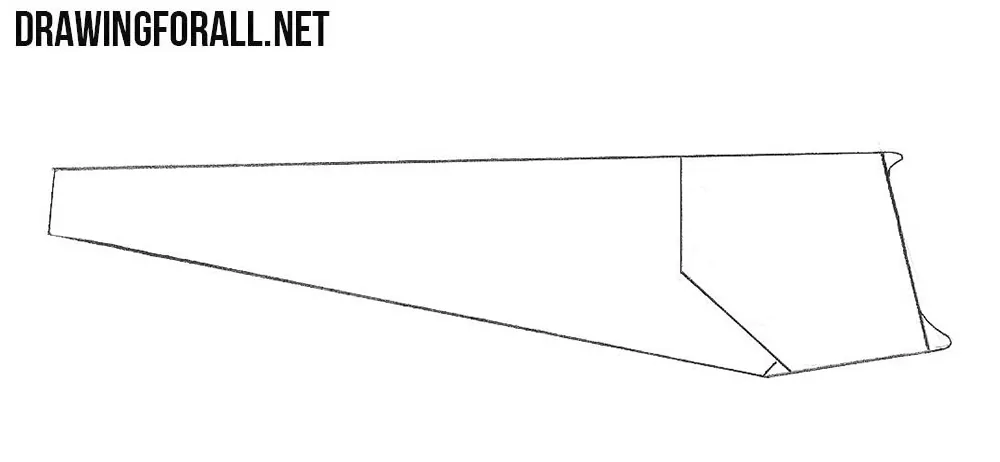 How to draw a manual saw