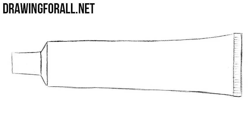 How to draw a toothpaste step by step