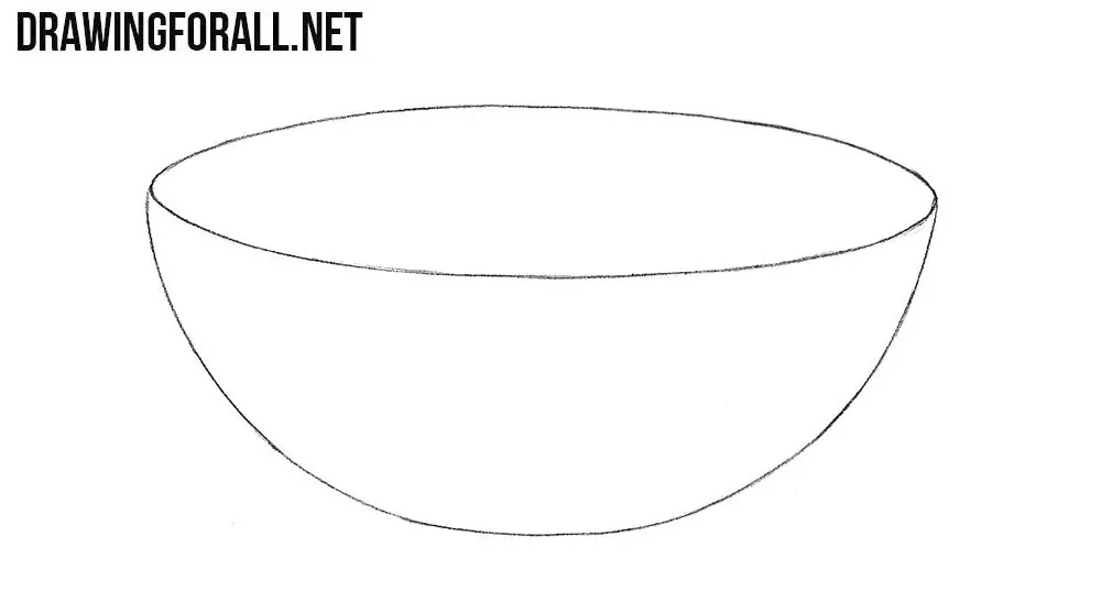 How to sketch a bowl step by step