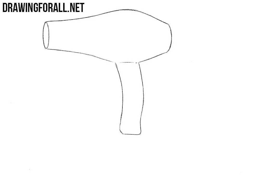 How to sketch a hair dryer