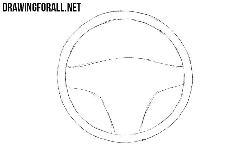 How to sketch a steering wheel