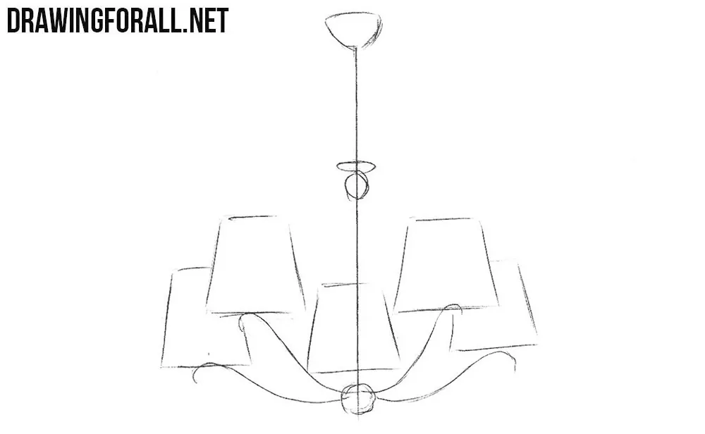 Learn how to draw a chandelier step by step