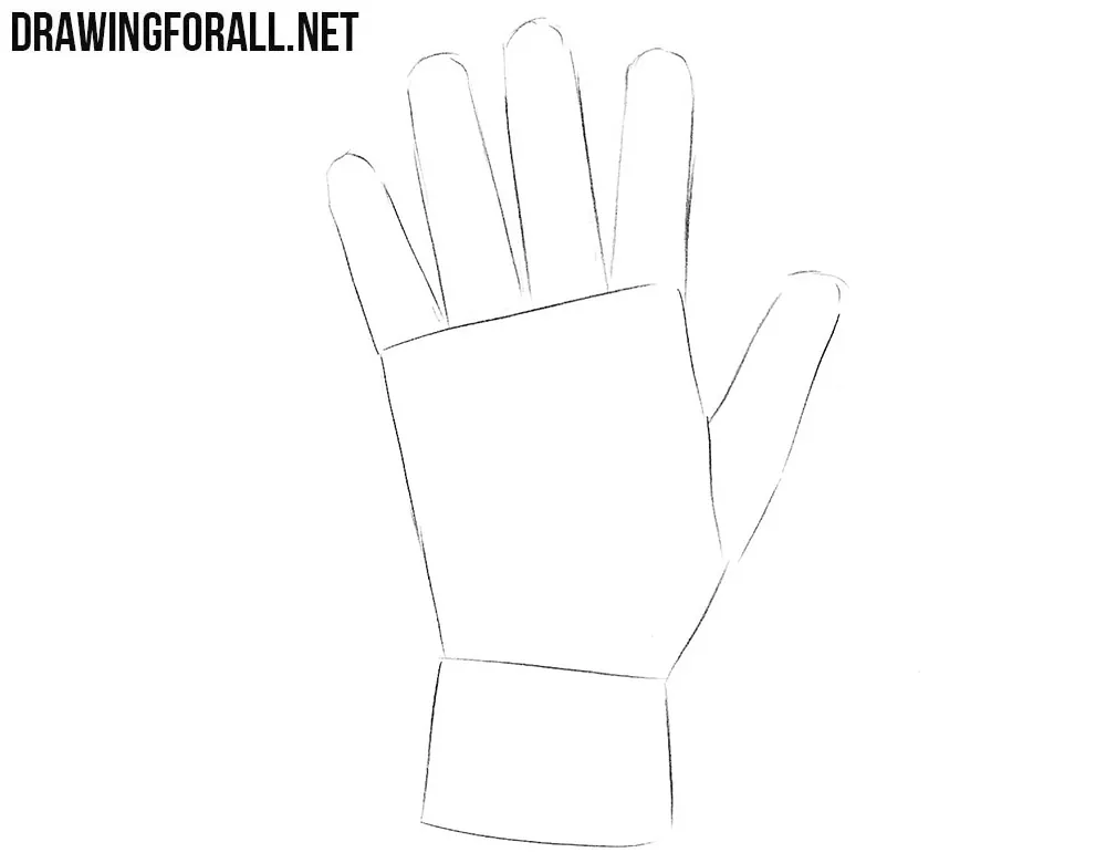 Learn how to draw a glove step by step