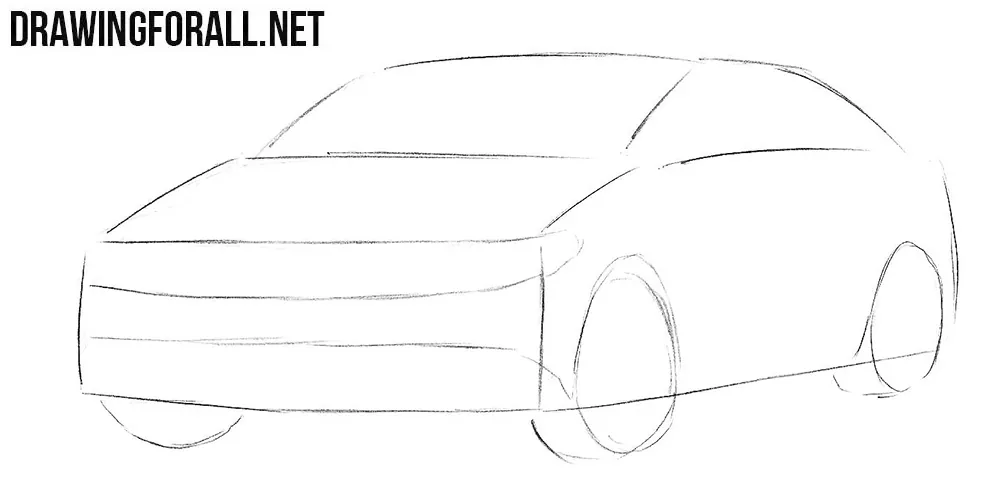 Learn to draw a Volkswagen Passat CC
