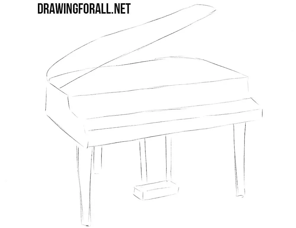 Vector Drawing Open Grand Piano Stool Stock Vector Royalty Free 172459007   Shutterstock