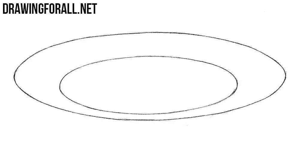 how to sketch a plate step by step