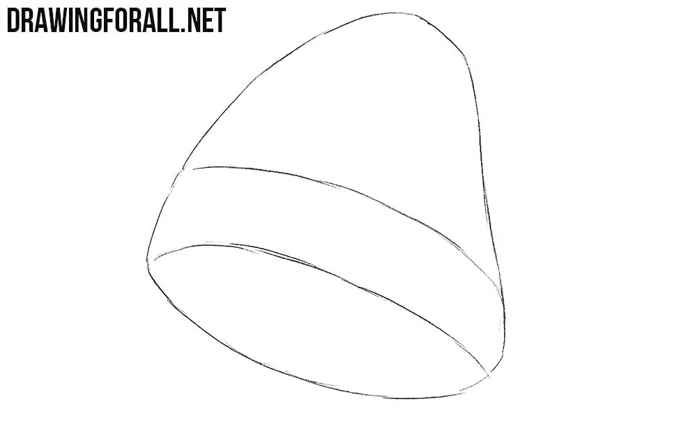 learn how to draw a knit cap step by step