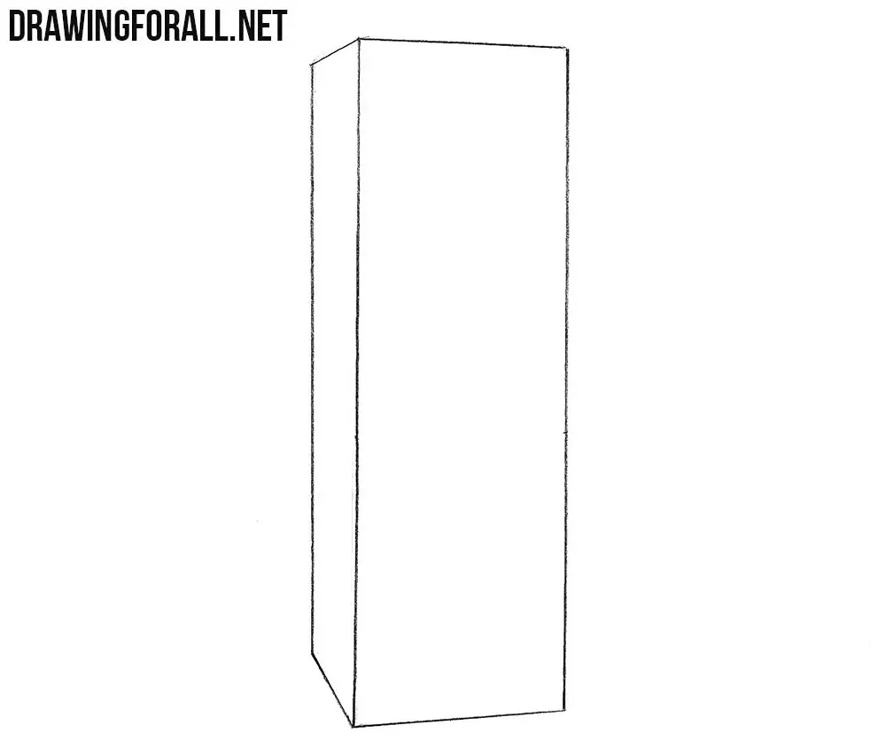 learn to draw a refrigerator step by step