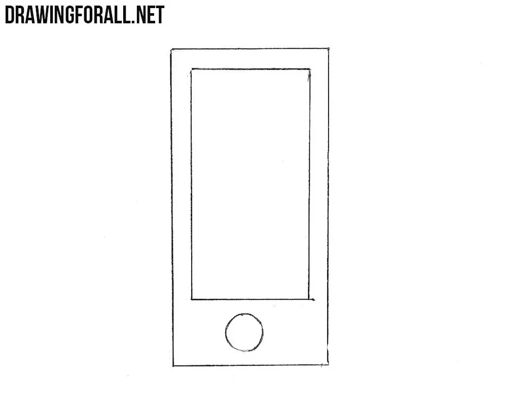 learn to draw an MP3 player step by step