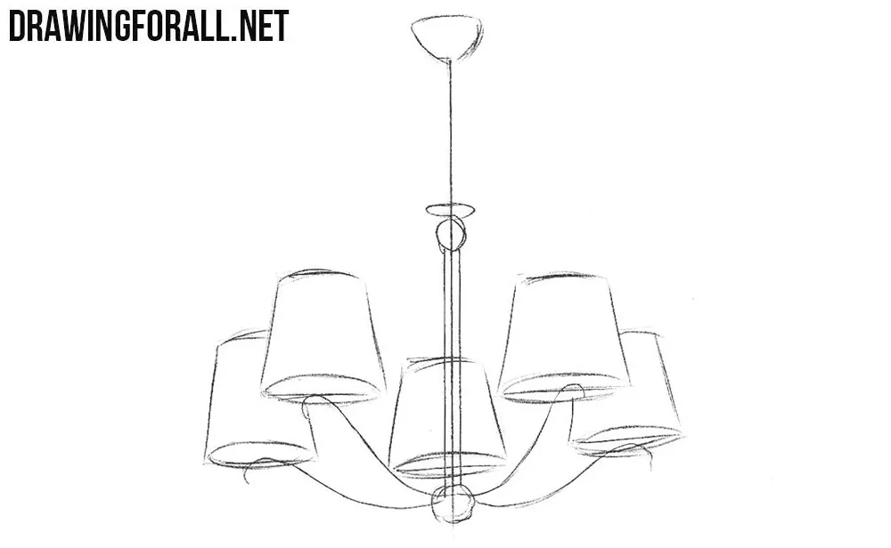 How to draw a chandelier