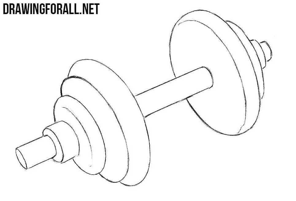 How to draw a dumbbell