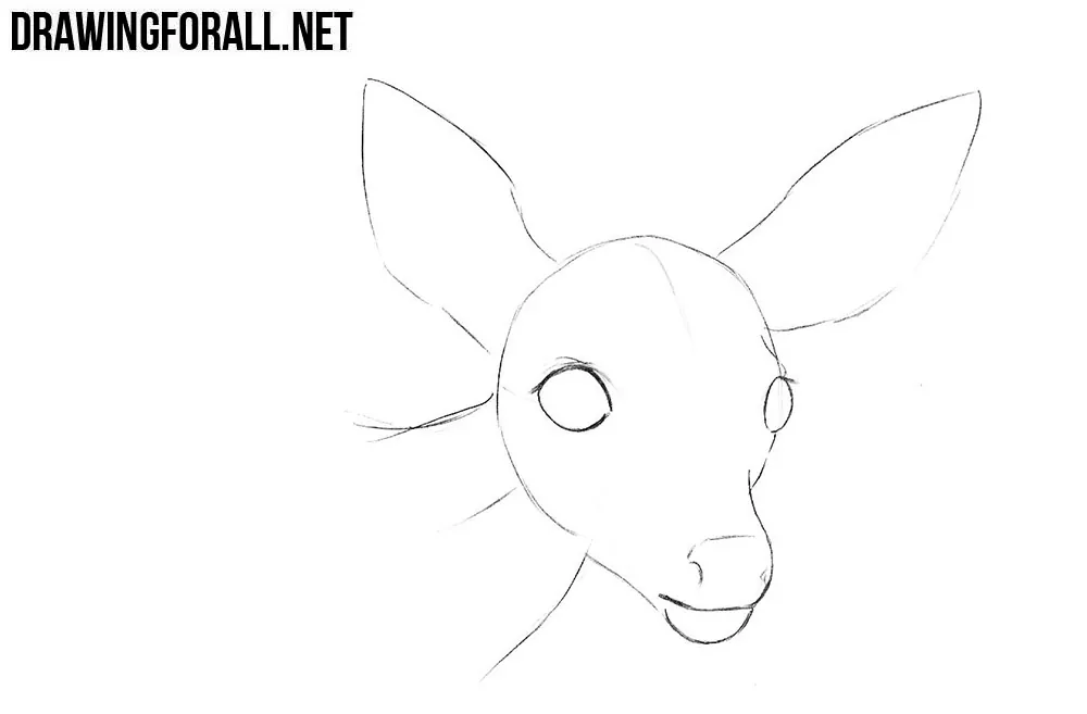 How to draw a little deer head