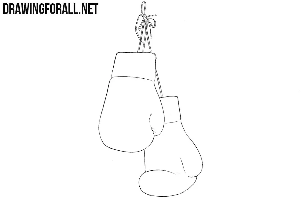 How to draw gloves for boxing