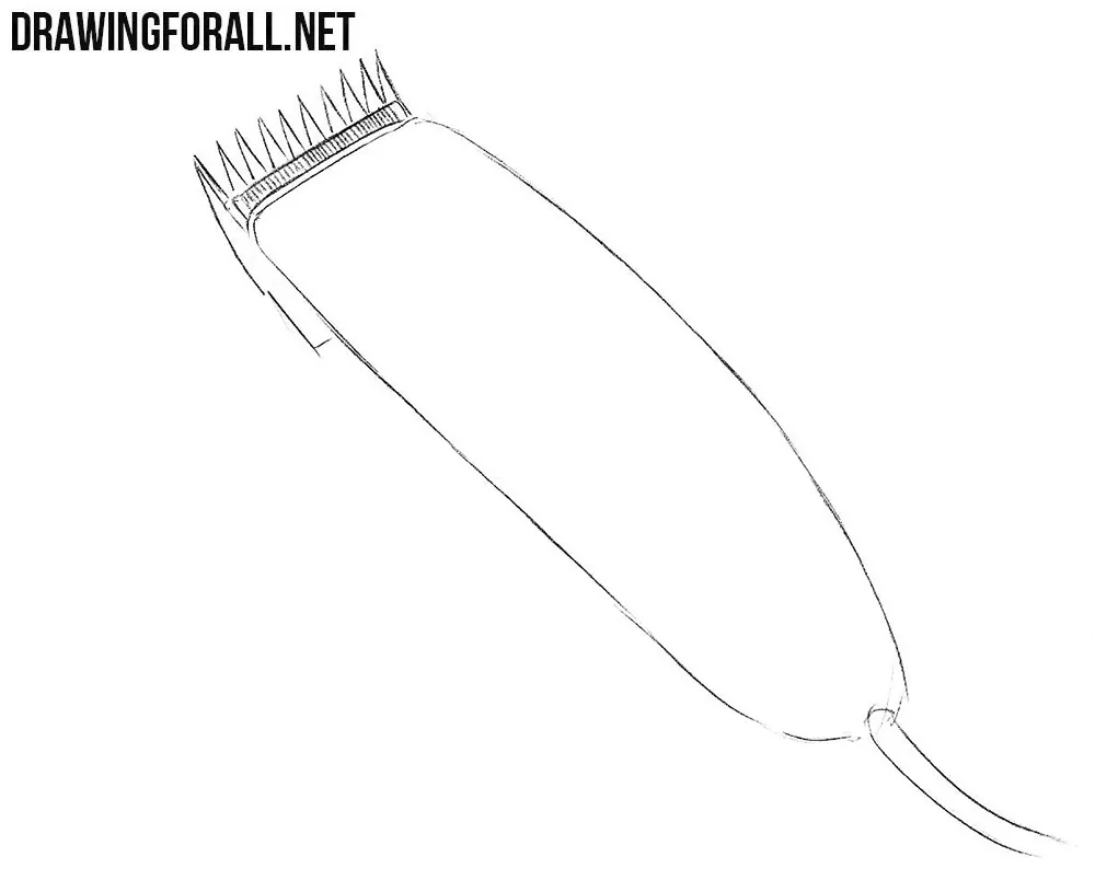 How to draw out a hair clipper