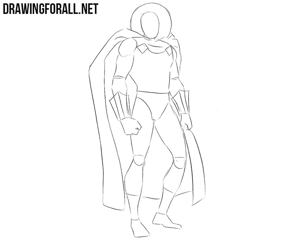 How to sketch Mysterio step by step