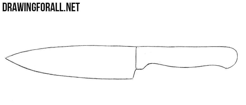 Knife Drawing - How To Draw A Knife Step By Step