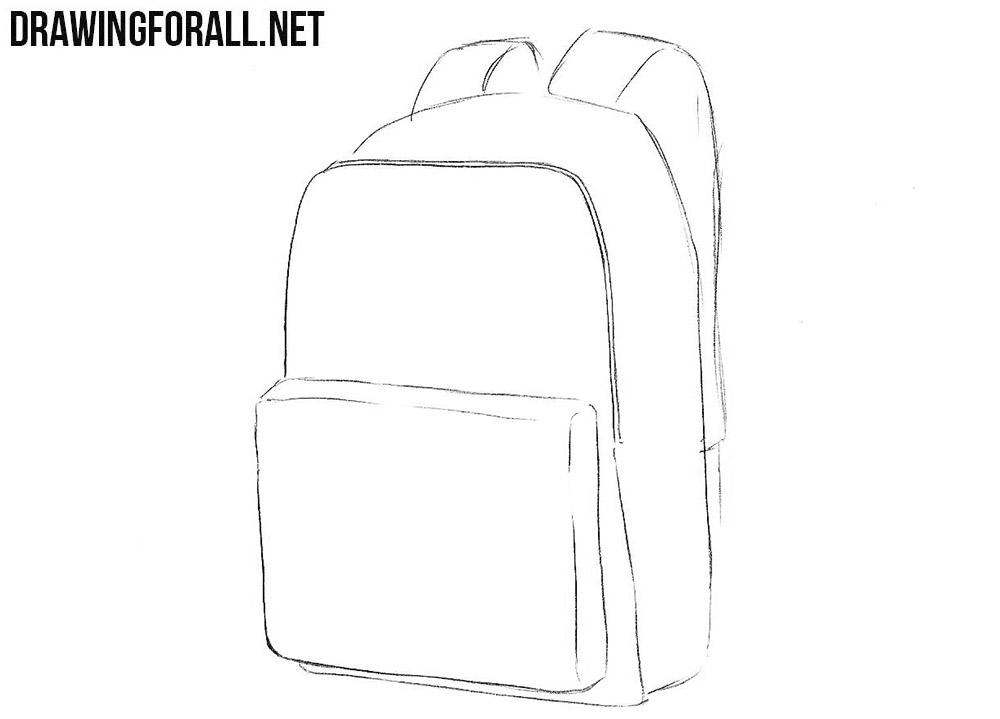 How to sketch a schoolbag