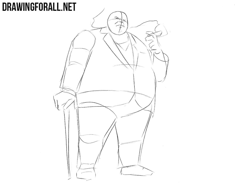 Hwo to draw Kingpin from Spider-Man