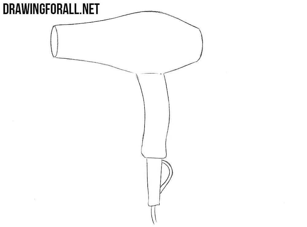 Learn how to draw a hair dryer