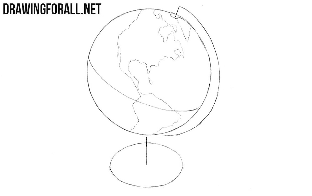 Learn to draw a globe step by step