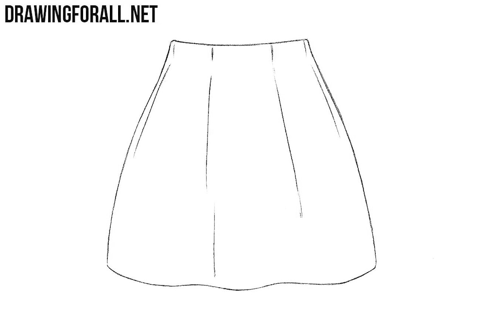Skirt drawing tutorial