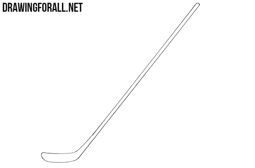 how to draw a Hockey stick easy