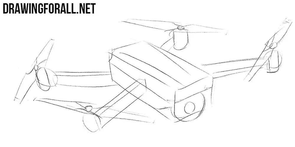 learn to draw a quadcopter