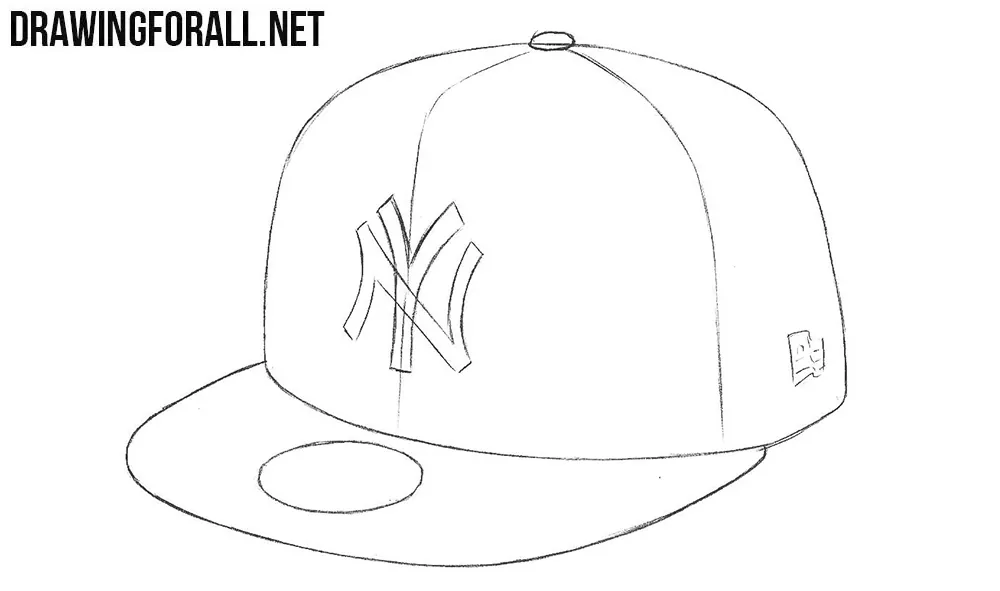 How to Draw a Baseball Cap Step by Step - Cute Easy Drawings